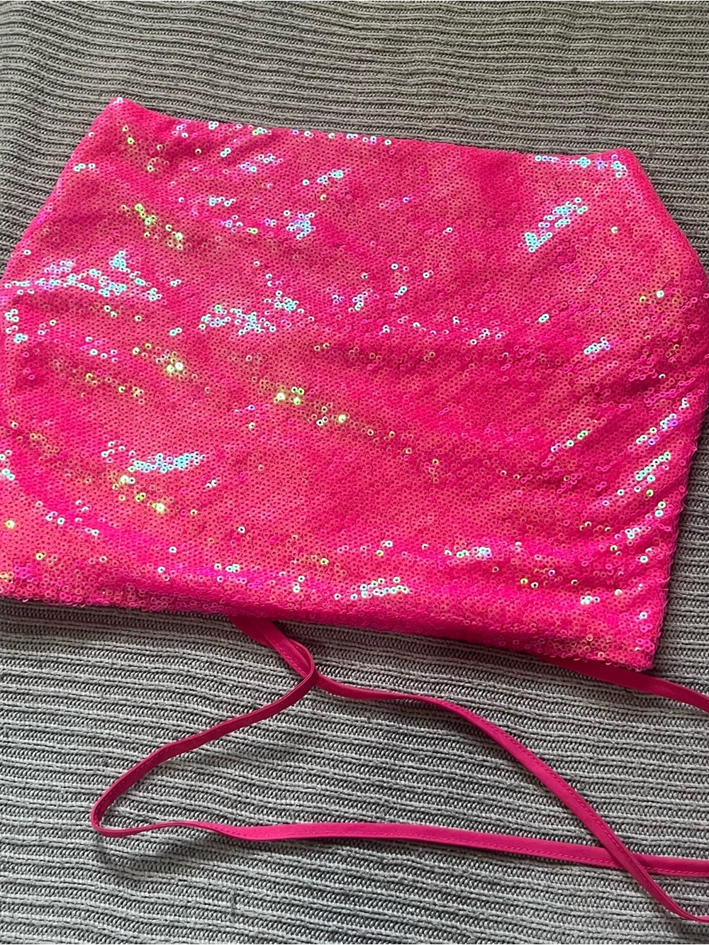 Y2K GB brand womens Hot Pink Sequin cropped Cami